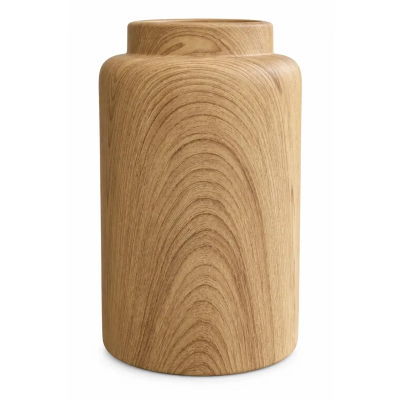 Vaso de Cerâmica com Efeito de Madeira