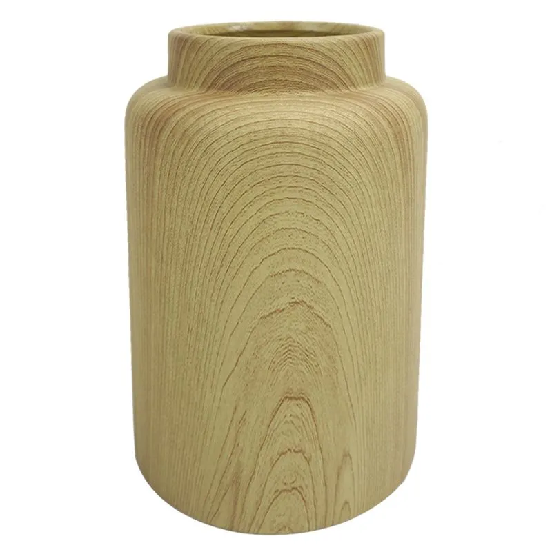 Vaso De Cerâmica Com Efeito De Madeira