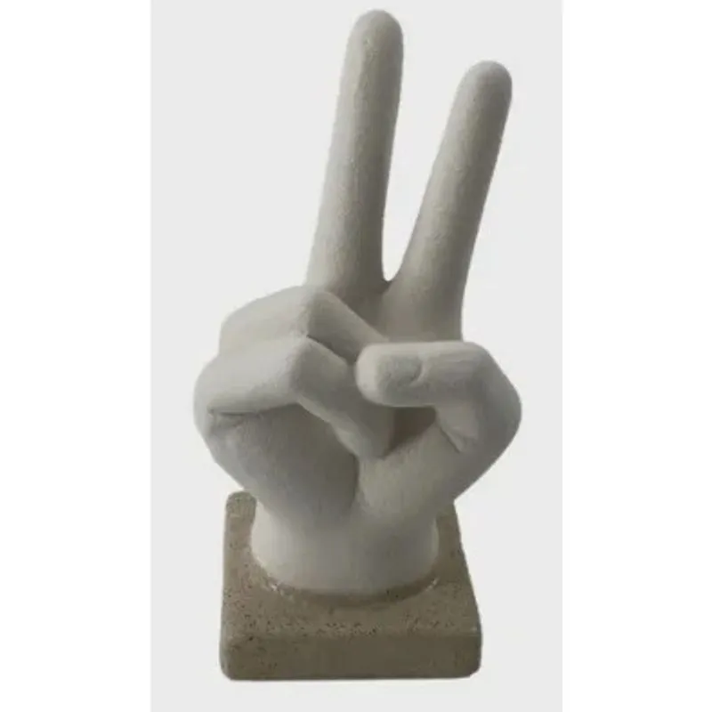 Mão Decorativa De Ceramica Branca