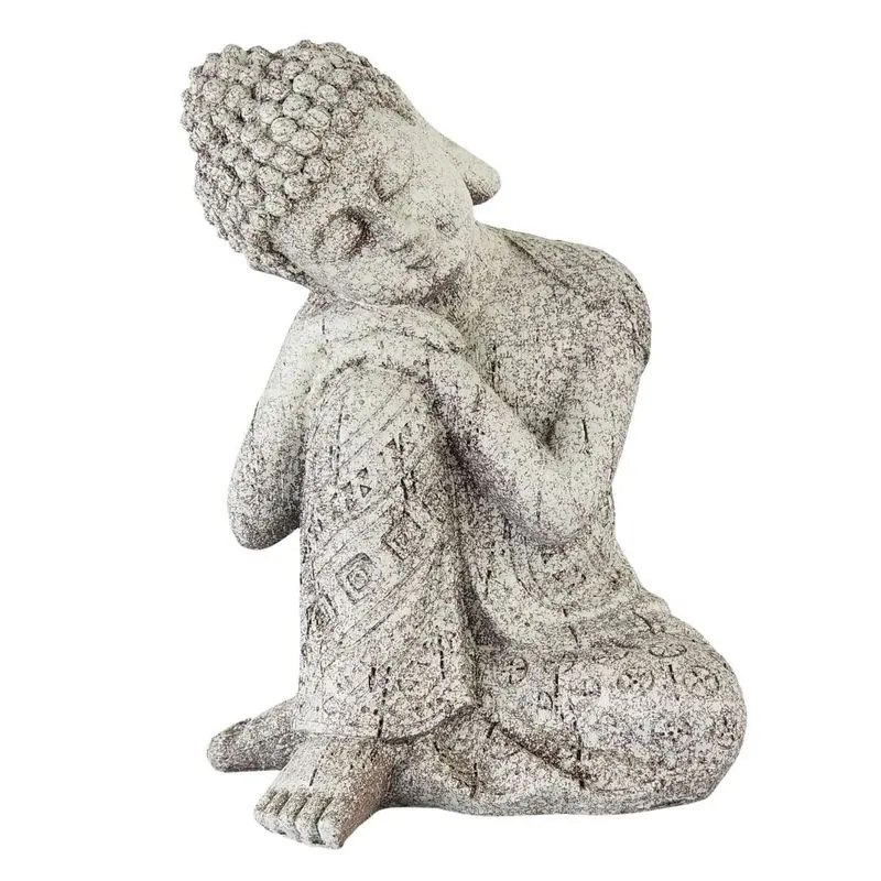 Buda Tailandês Descansando - Escultura Decorativa em Resina