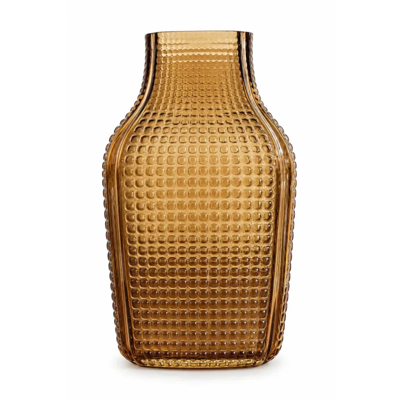 Vaso Decorativo em Vidro Marrom