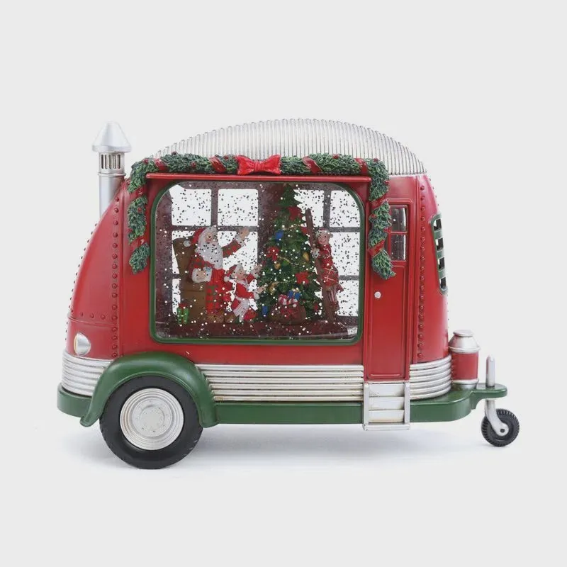 Vila natalina - trailer noel elfos globo de neve c/ LED