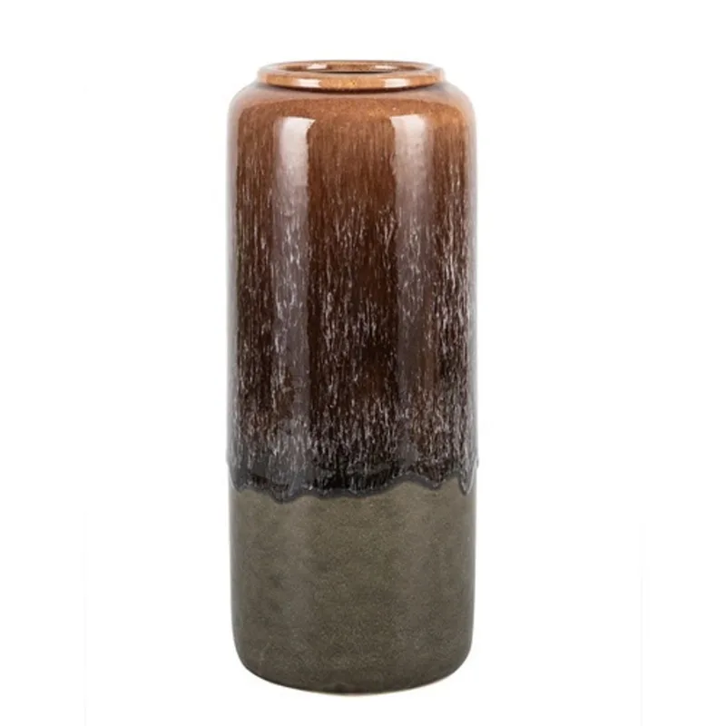 Vaso de ceramica marrom 34,8cm