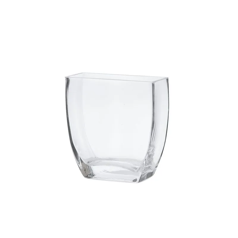 VASO DECORATIVO EM VIDRO TRANSPARENTE