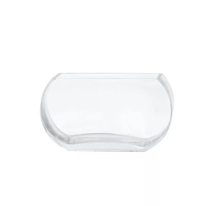 Vaso decorativo em vidro transparente 23cm