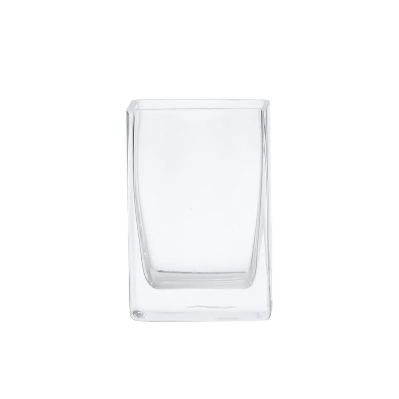 VASO DECORATIVO EM VIDRO TRANSPARENTE