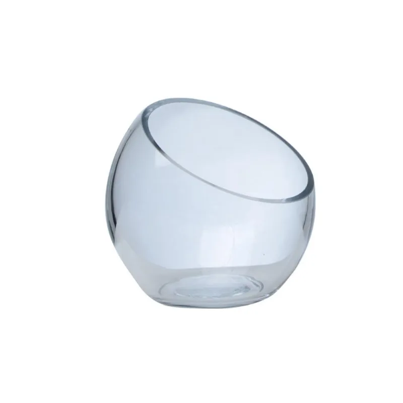 Vaso decorativo em vidro transparente 15CM