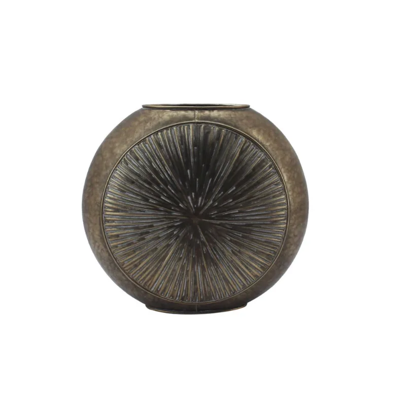 Vaso decorativo raizes em metal bronze - 45CM