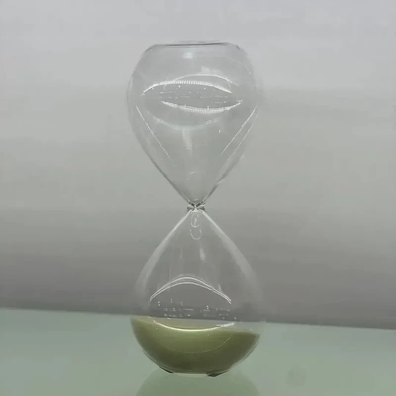 Ampulheta em Vidro Fumê com Areia 120 Minutos Bege