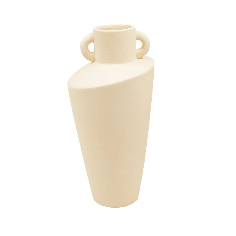 VASO DECORATIVO CERAMICA BEGE