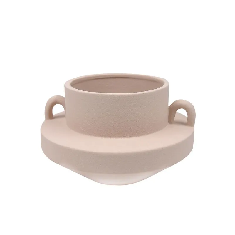 VASO DECORATIVO CERAMICA BEGE
