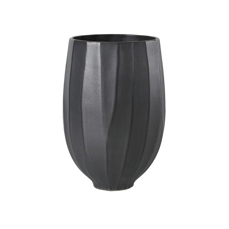 VASO DECORATIVO EM CERAMICA PRETO