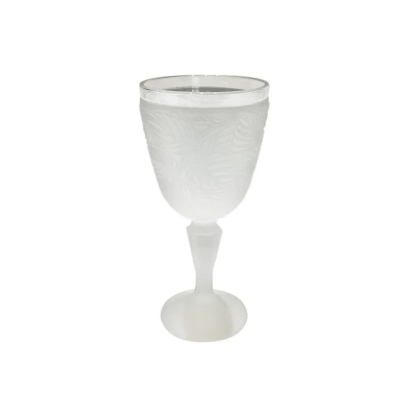 CJ DE TACAS EM VIDRO BRANCO FOSCO 6PCS