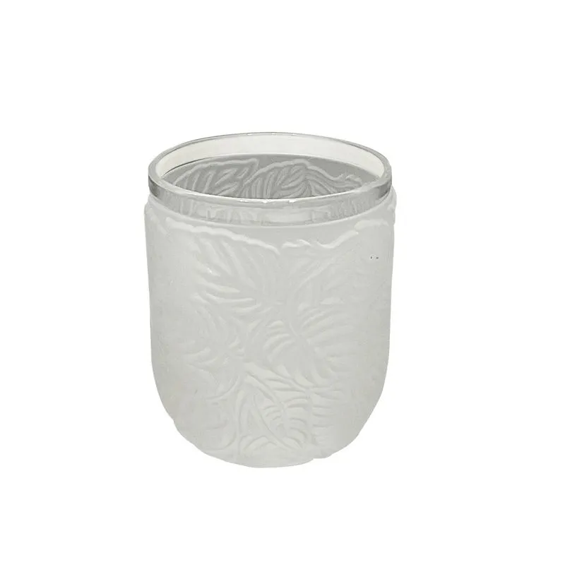 CJ DE TACAS EM VIDRO BRANCO FOSCO 6PCS