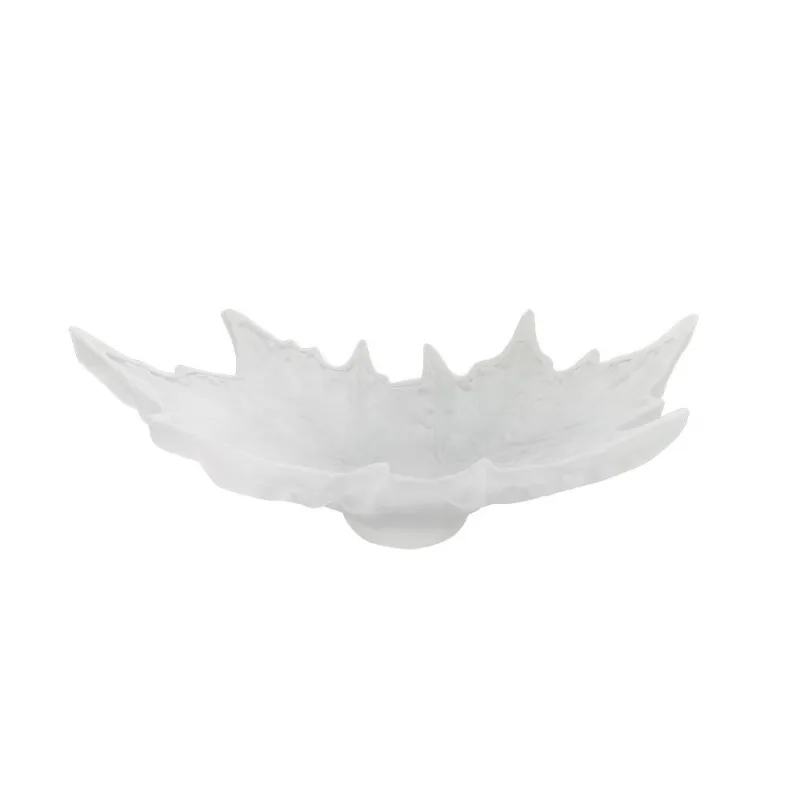 Centro de mesa em vidro branco fosco - 45,5cm