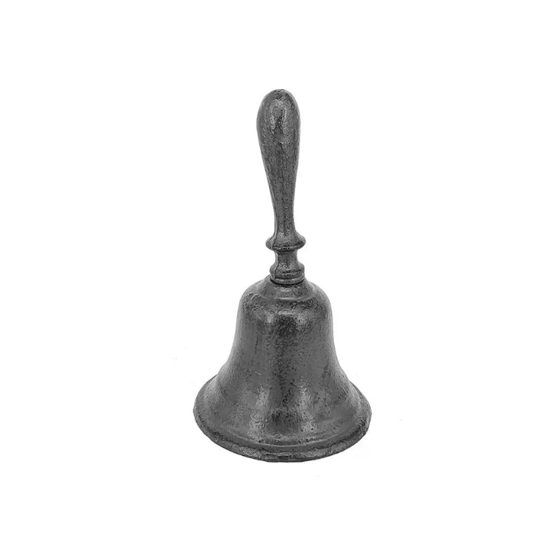 Escultura decorativa sino em ferro preto 21CM