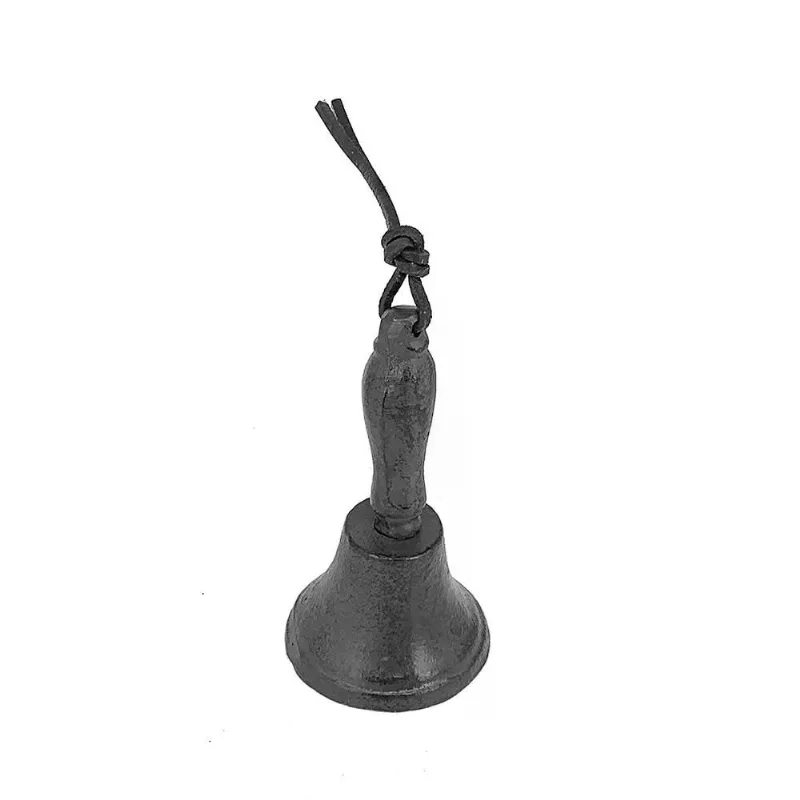Escultura decorativa sino em ferro preto 13CM