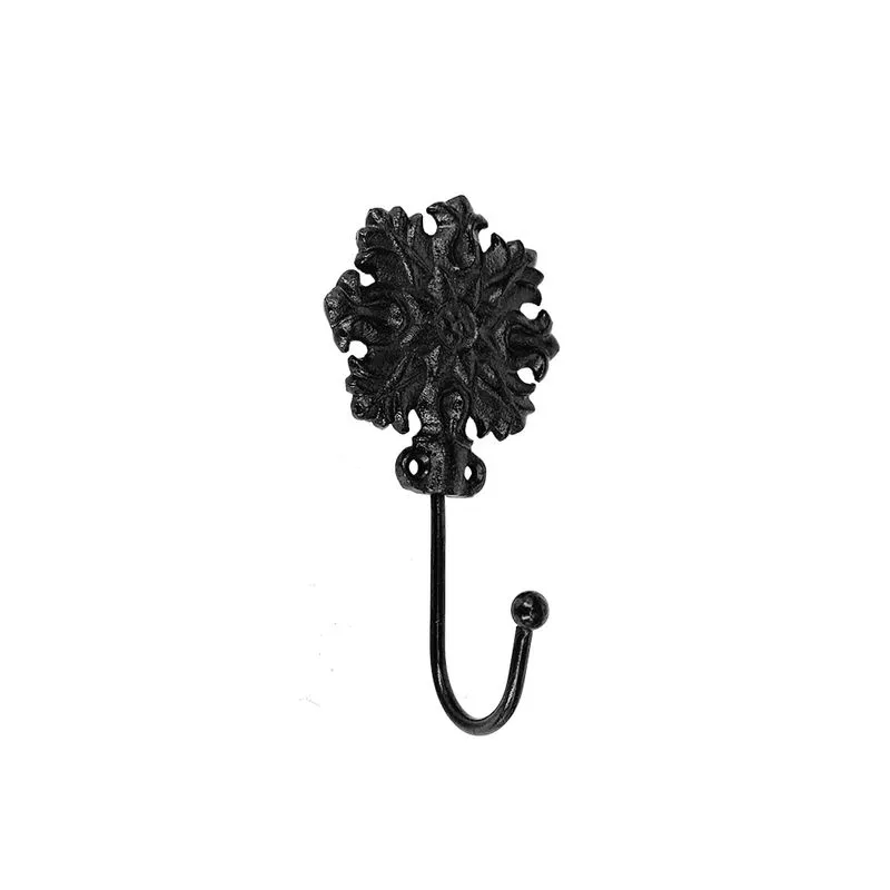 PECA DECORATIVA GANCHO EM FERRO PRETO