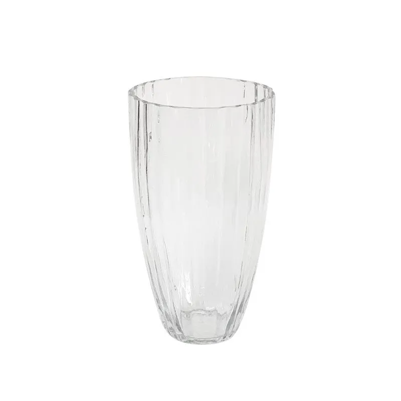 VASO DECORATIVO EM VIDRO TRANSPARENTE