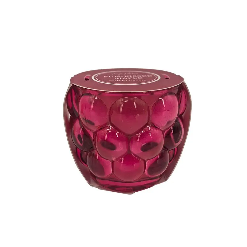 VELA AROMATIZADA EM VIDRO ROSA