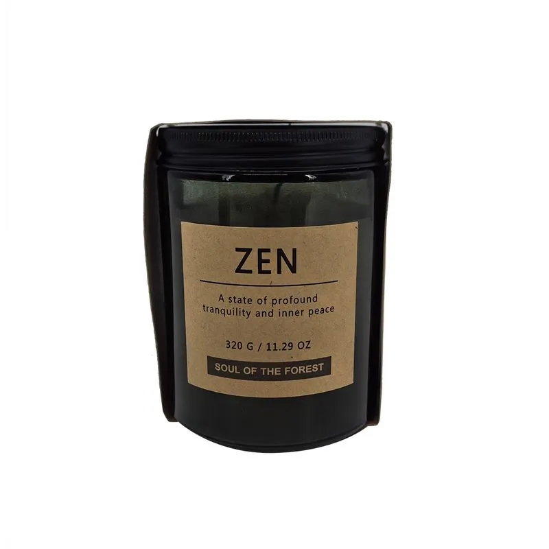 VELA AROMATIZADA ZEN EM VIDRO VERDE
