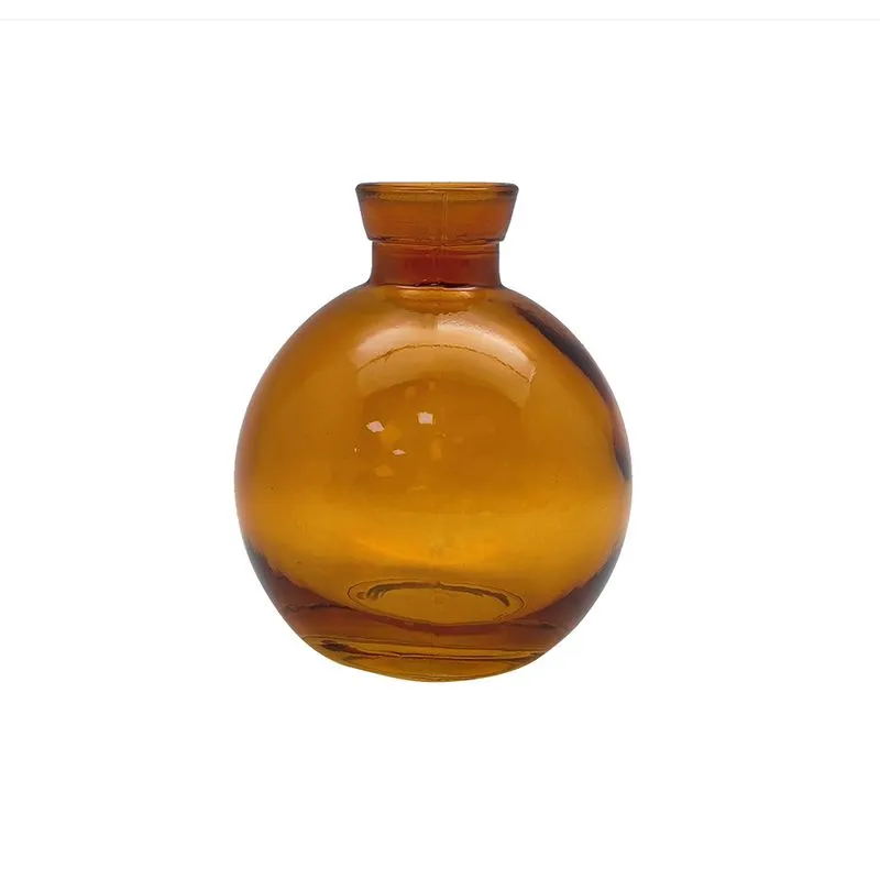 Vaso Decorativo em Vidro Âmbar