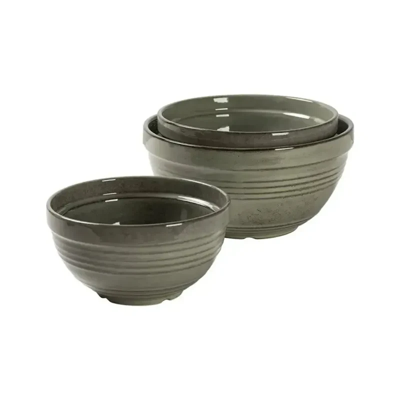 Conjunto 3 Bowls Cerâmica Verde Linha Singular