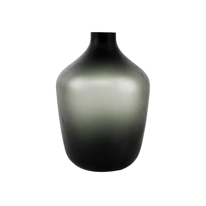 Vaso Decorativo em Vidro Degrade Fume Fosco