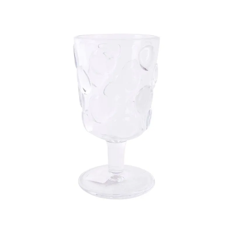 Conjunto de Taças em Vidro com Textura Bolhas Transparente 6 Peças - 260Ml