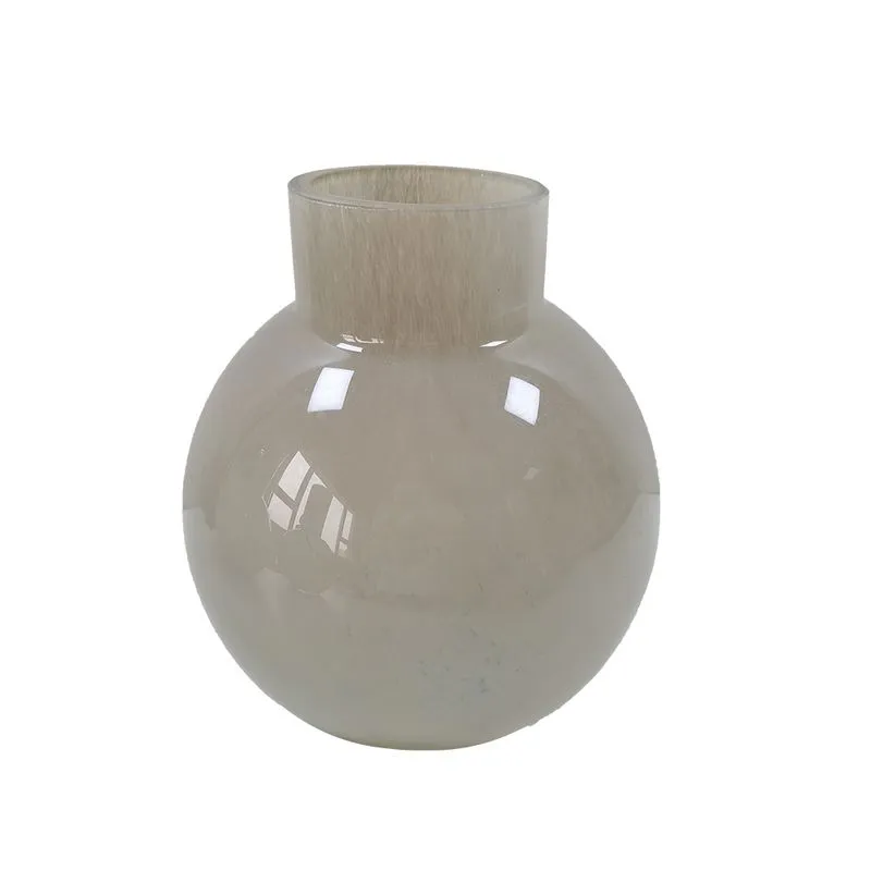 Vaso Decorativo em Vidro Cinza