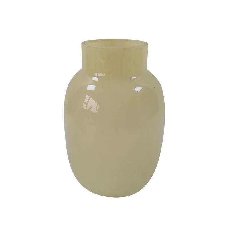 Vaso Decorativo em Vidro Bege