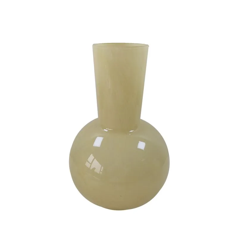 Vaso Decorativo em Vidro Bege