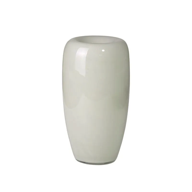 Vaso Decorativo em Vidro Cinza Claro