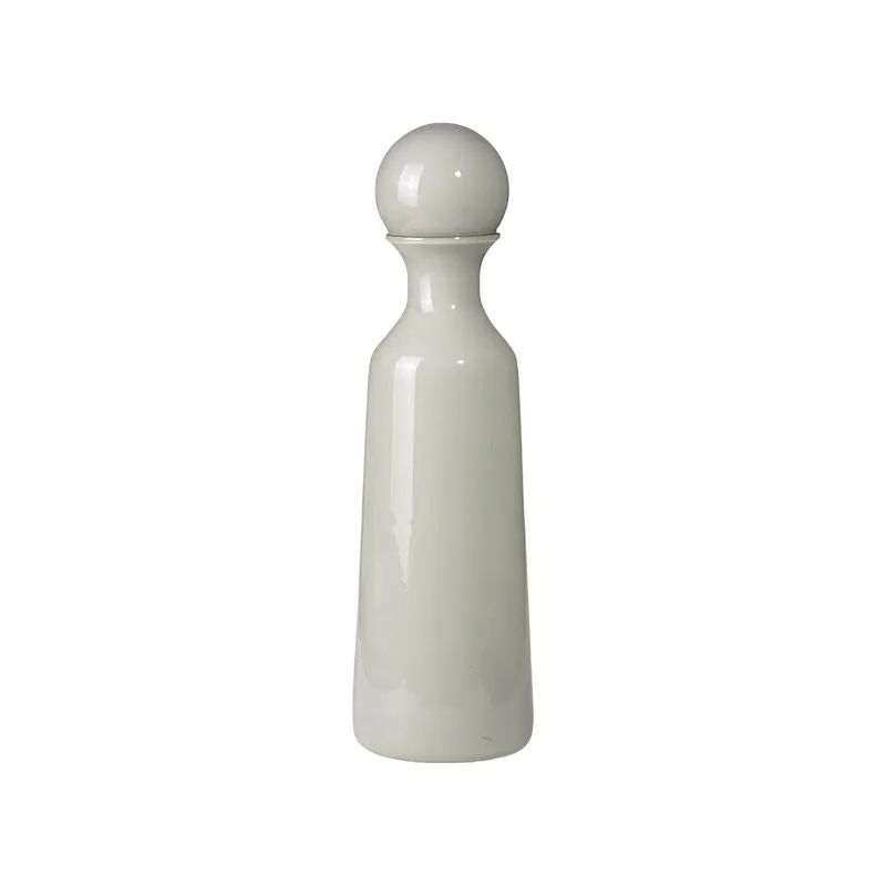 Garrafa Decorativa em Vidro Cinza Claro