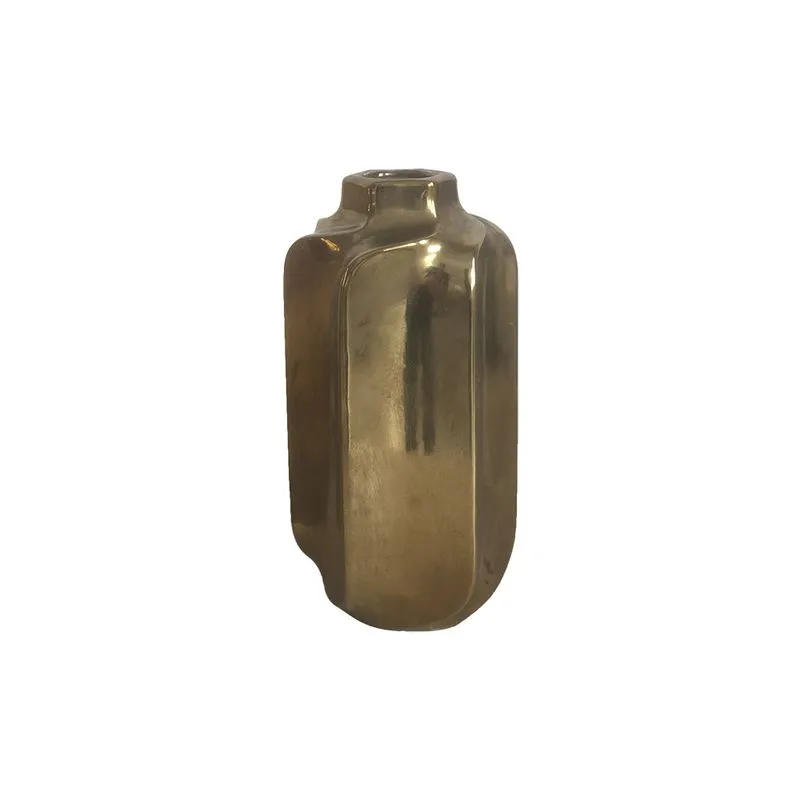 VASO DECORATIVO EM CERAMICA DOURADO