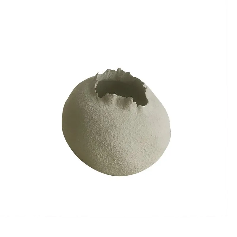 VASO DECORATIVO EM CERAMICA BRANCO