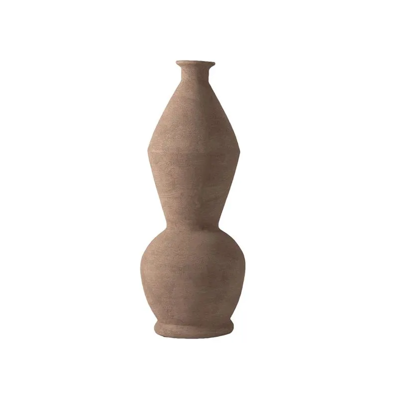 VASO DECORATIVO EM CERAMICA MARROM