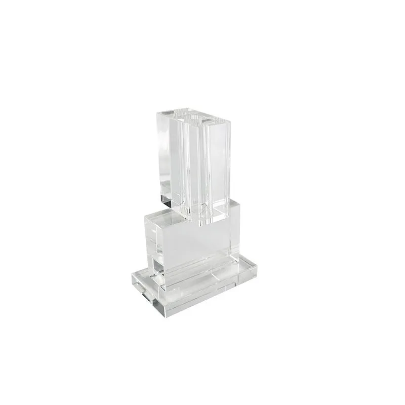 VASO DECORATIVO EM CRISTAL TRANSPARENTE