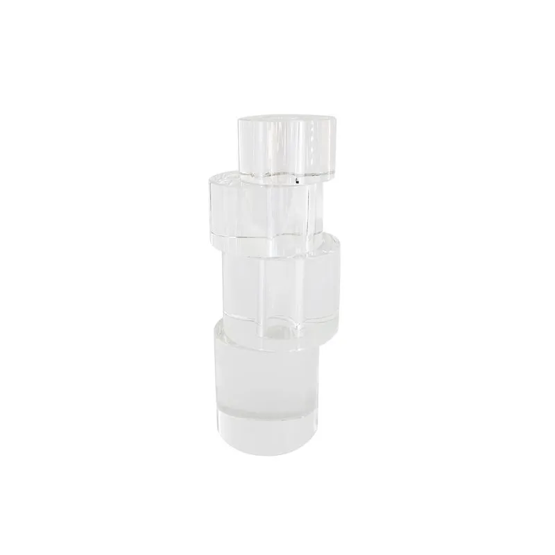 VASO DECORATIVO EM CRISTAL TRANSPARENTE
