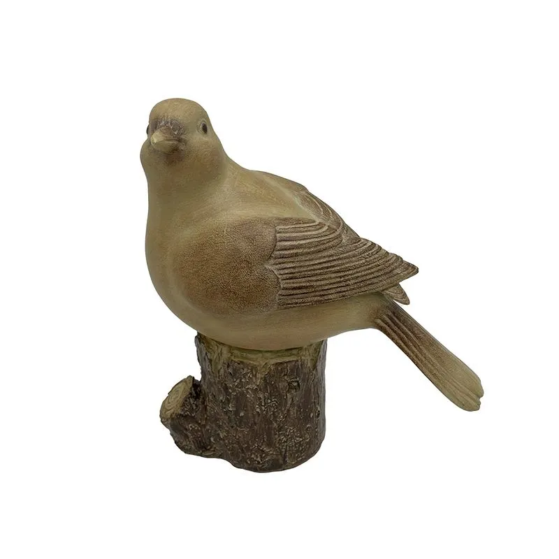 PASSARO DECORATIVO EM RESINA MARROM