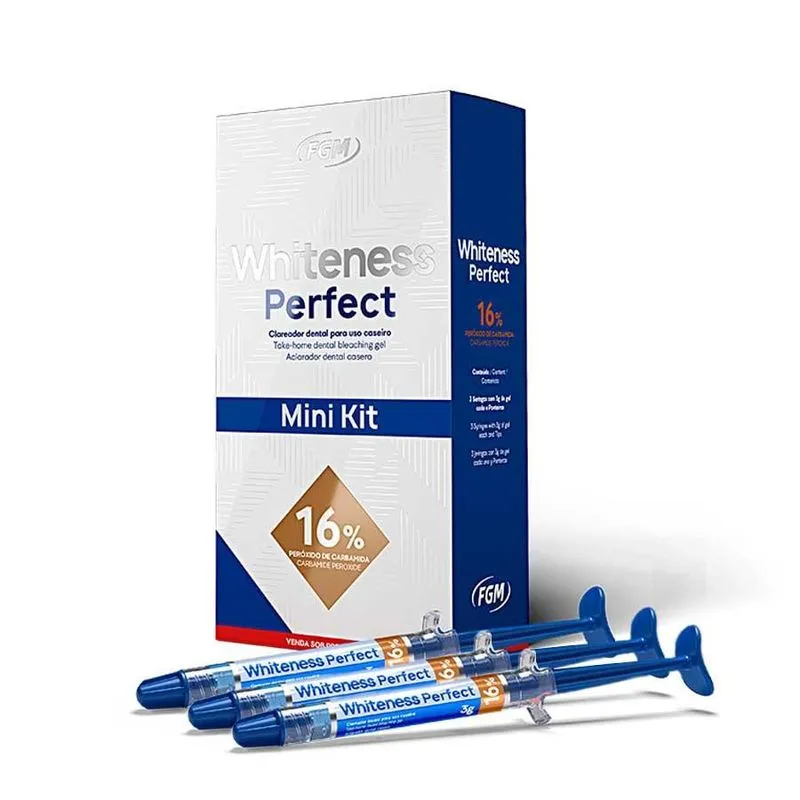 Clareador Whiteness Perfect 16% Mini Kit 3 Seringas - Fgm