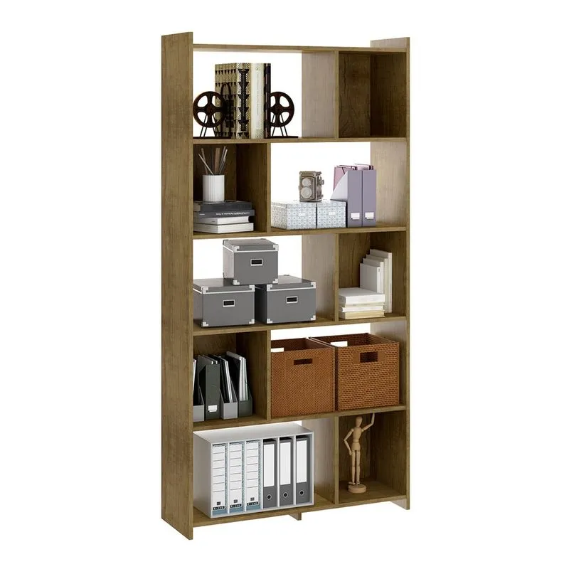 Estante Livreiro Multiuso para Home Office mdp Terracota