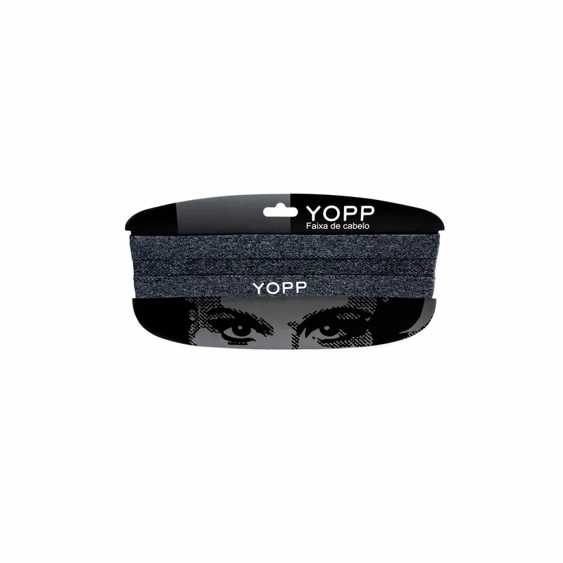 Faixa de Cabelo Poliéster Yopp Cinza - Yopp