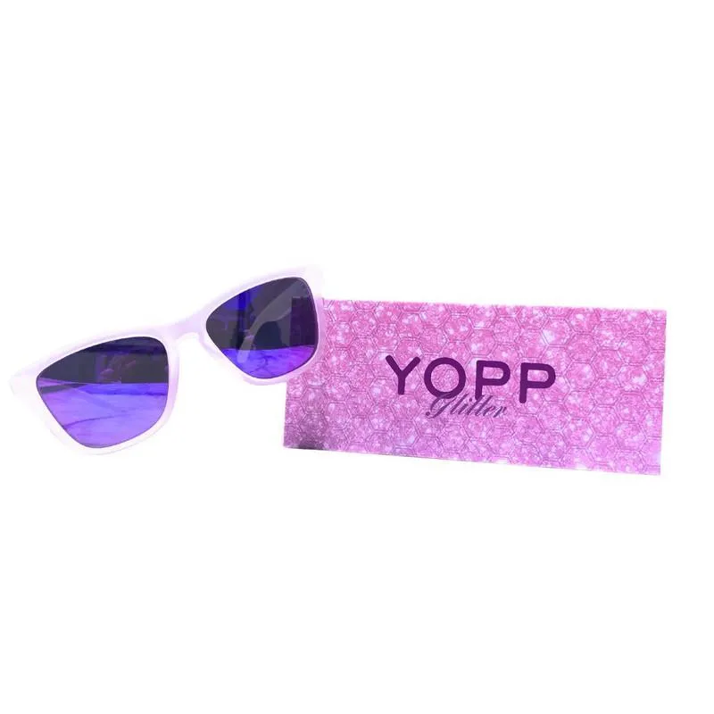 Oculos De Sol Yopp Polarizado Protecao Uv400 Glitter Roxo