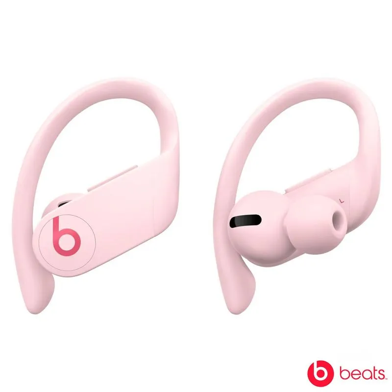 Fone De Ouvido Bluetooth Beats Powerbeats Pro Rosa Bateria De Até 9H, Resistente Ao Suor e À Água, Ganchos Ajustáveis
