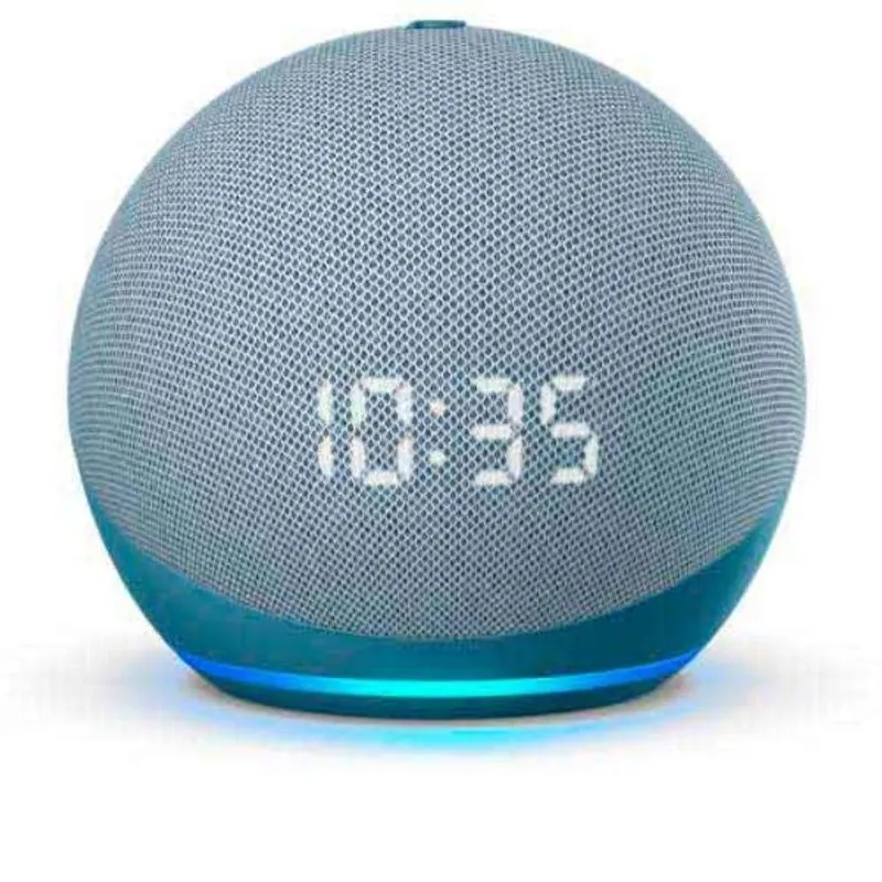 Echo Dot (4ª geração) Smart Speaker Amazon com Relógio e Alexa Azul