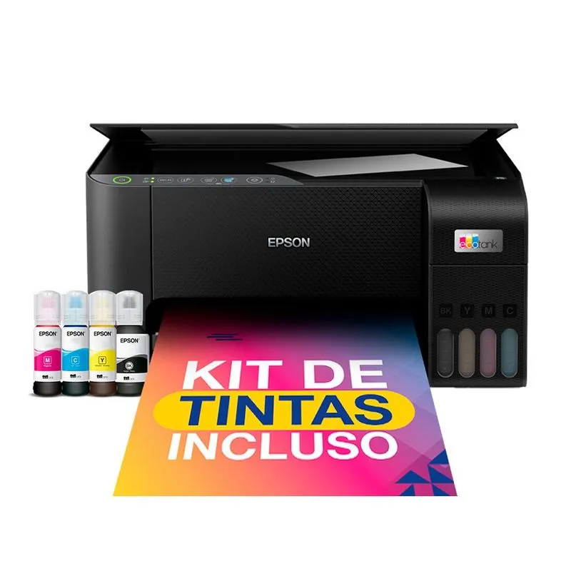 Impressora Multifuncional Epson Ecotank Jato de Tinta com USB e Wi-Fi - L3250