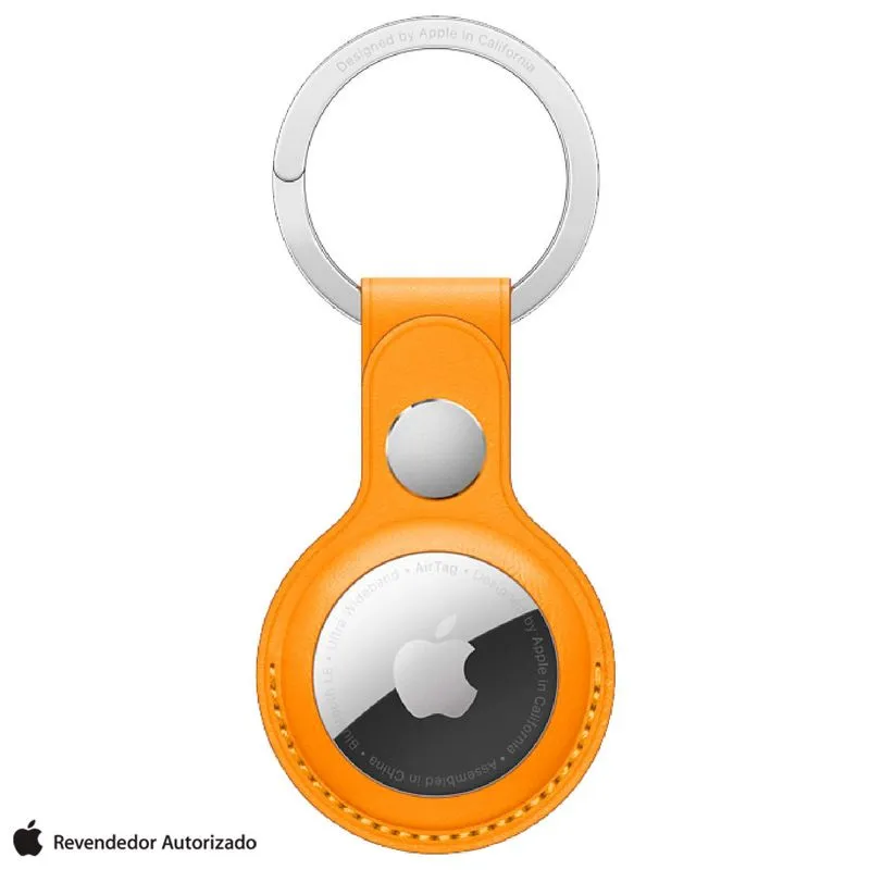 Chaveiro para AirTag em Couro Papoula Laranja - Apple - MM083ZM/A