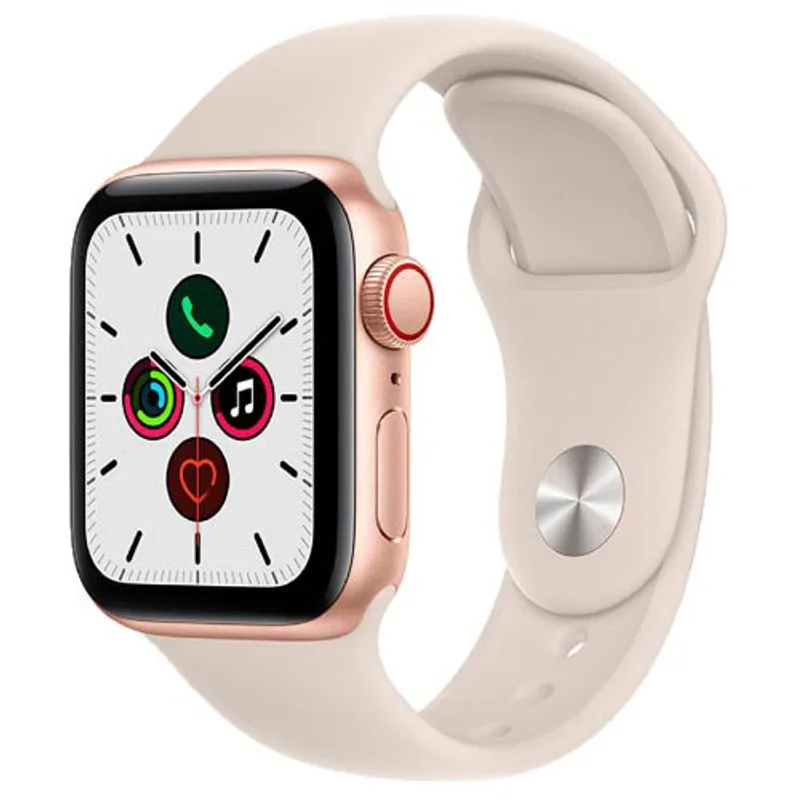 Apple Watch SE (GPS + Cellular, 40mm) Caixa de Alumínio Dourada Pulseira Estelar