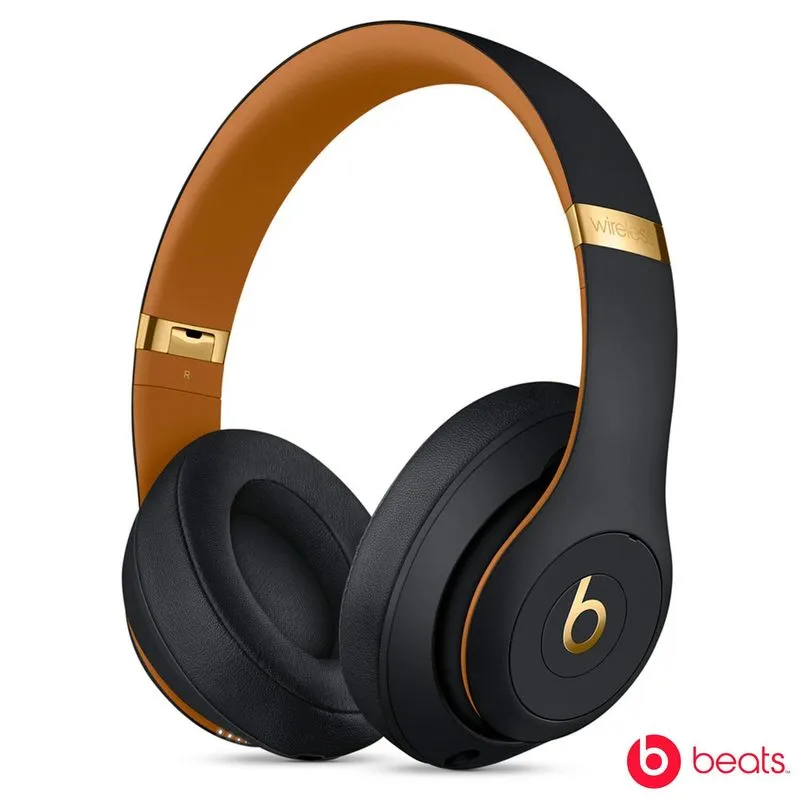 Fone De Ouvido Bluetooth Beats Studio 3 Preto Bateria De Até 22H, Cancelamento De Ruído, Controle De Conectividade